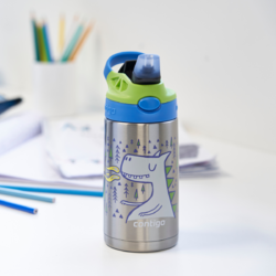 Sticlă termos copii Easy Clean SS Dragon, 380 ml, cu AUTOSPOUT™ și Thermalock™ Contigo
