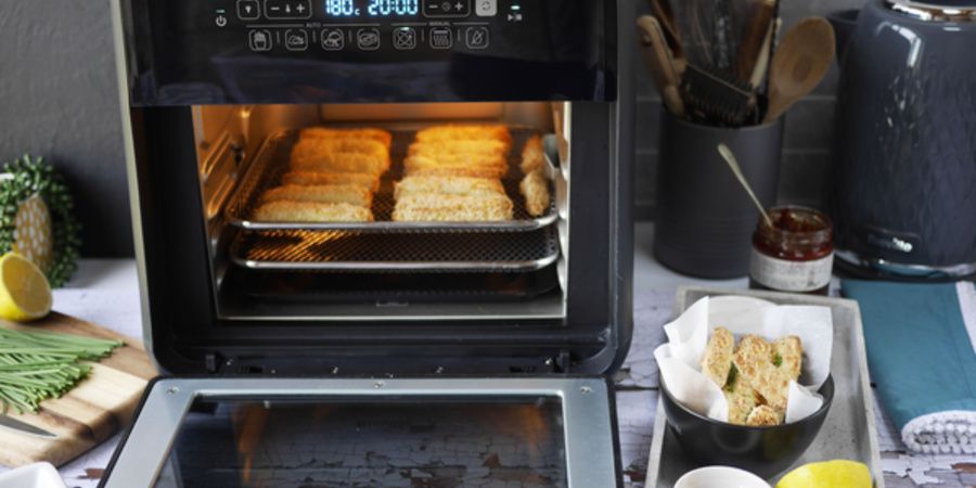 Rețetă cartofi haloumi prăjiți cu aer cald la Breville Air Fryer, friteuza-cuptor cu aer cald