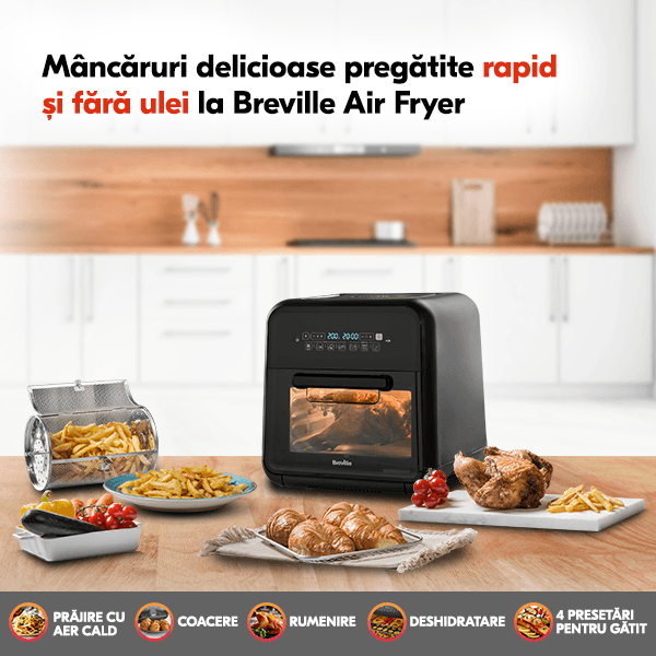 Carte rețete pregătite rapid la Air Fryer Breville