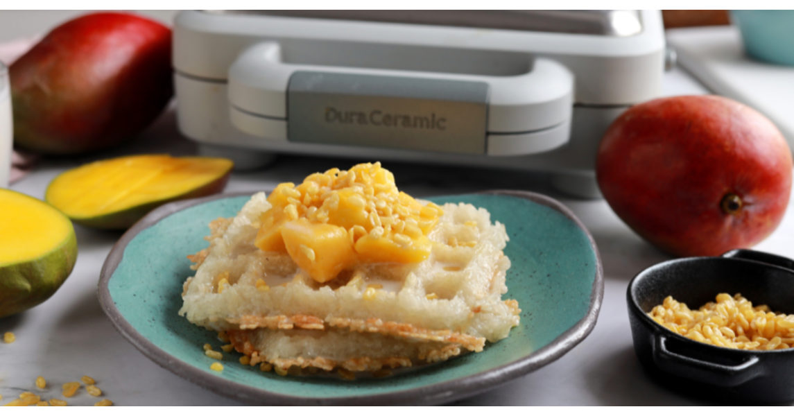 Rețetă gofre mango sticky rice