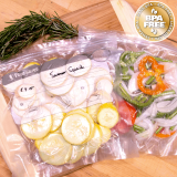 Pachet 20 pungi cu fermoar pentru vidat alimente, 3.8L, 27.5x27.5 cm