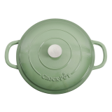 Vas de fontă emailată, 6.6L, rotund înalt, verde fistic