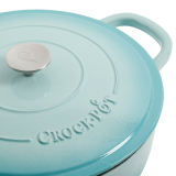 Vas de fontă emailată, 4.7L, rotund plat, bleu