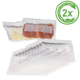 Pachet 20 pungi cu fermoar pentru vidat alimente, 3.8L, 27.5x27.5 cm