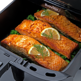 Airfryer, friteuză cu aer cald și funcție de gătire la aburi, Halo Steam Digital, 7L