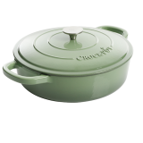 Vas de fontă emailată, 4.7L, rotund plat, verde fistic