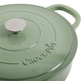 Vas de fontă emailată, 4.7L, rotund plat, verde fistic