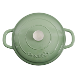 Vas de fontă emailată, 4.7L, rotund plat, verde fistic