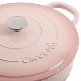 Vas de fontă emailată, 4.7L, rotund plat, roz pudră