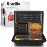 Airfryer, friteuză dublă cu aer cald, Halo Flexi, Digital, 11L