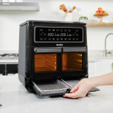 Airfryer, friteuză dublă cu aer cald, Halo Flexi, Digital, 11L