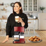 Espressor semi-automat Prima Latte Roșu