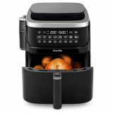 Airfryer, friteuză cu aer cald și funcție de gătire la aburi, Halo Steam Digital, 7L