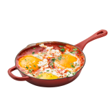 Tigaie, fontă emailată, rotundă, 25cm, roșu