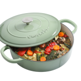 Vas de fontă emailată, 4.7L, rotund plat, verde fistic