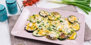 Rețetă Rondele de dovlecei, zucchini și vinete gratinate