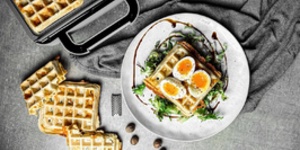 Rețetă waffles cu cheddar și jalapeno la aparatul de gofre Duraceramic Breville by Daniel Breda