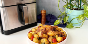 Rețetă Pui coquelet cu legume și cartofi cu mărar și usturoi la airfryer Halo Air, XL, Breville by Liana Mincioaga