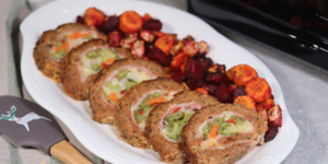 Rețetă ruladă de porc cu legume la airfryer Breville Halo Flexi by Teo's Kitchen