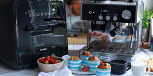 Rețetă brioșe cu căpșuni la airfryer Breville cu rotisor by Bucătar Maniac