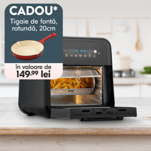 airfryer breville de 10l deschis pe masa