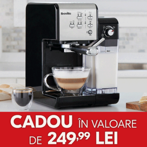 espressor prima latte 2 negru pe masa