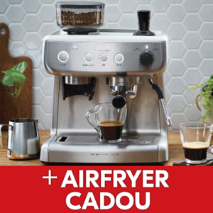 espressor metalic barista max pe masa