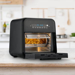 airfryer breville de 10l deschis pe masa