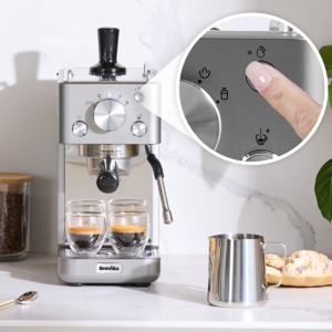 espressor barista slimline cu closeup pe functie