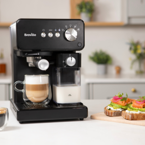 espressor prima latte black pe masa