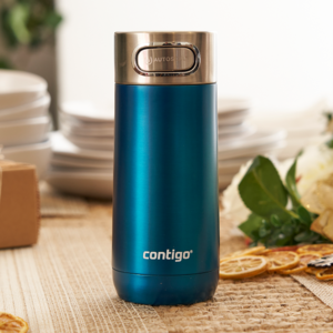 Cană termos Luxe Biscay Bay, 360 ml, cu AUTOSEAL™ și Thermalock™  Contigo Cană termos Luxe Biscay Bay, 360 ml, cu AUTOSEAL™ și Thermalock™  Contigo