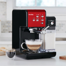 Espressor Manual cu Lapte Prima Latte II Roșu Breville