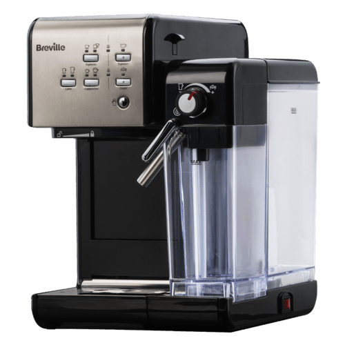 espressor negru breville dintr-o parte