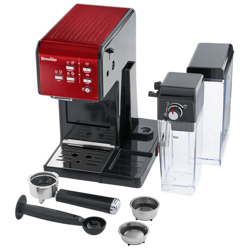 espressor prima latte 2 rosu cu accesorii