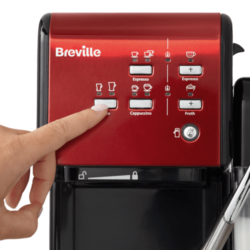 mana apasand pe buton espressor breville rosu