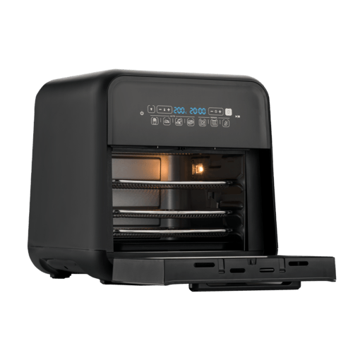 airfryer breville 10l deschis cu 3 gratare
