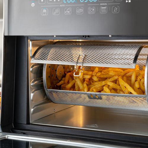 cartofi prajiti in airfryer cu cos rotativ