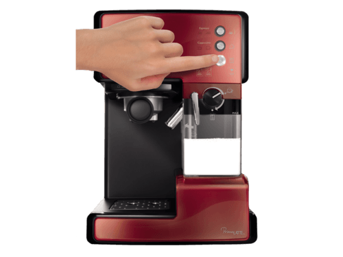 mana apasand buton al espressorului prima latte rosu