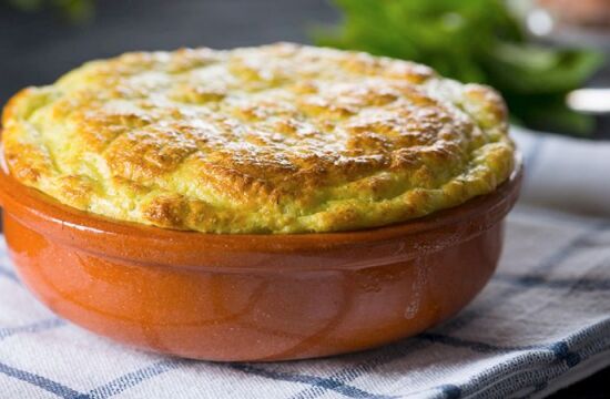 Reteta souffle de dovlecei cu cascaval afumat si parmezan