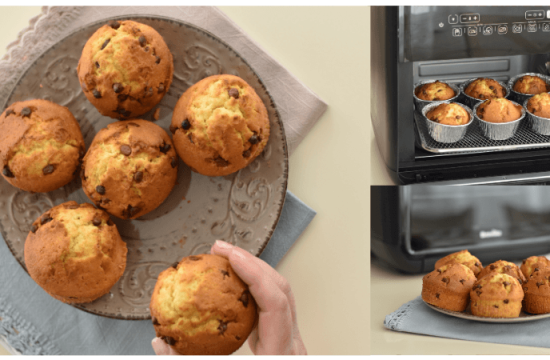 Rețetă brioșe cu ciocolată la Breville Air Fryer, friteuza-cuptor cu aer cald by Rețete Papa Bun
