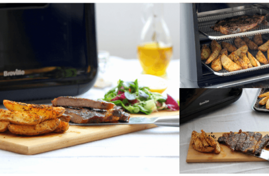 Rețetă rib eye cu cartofi wedges la Breville Air Fryer by Laura's Sweets