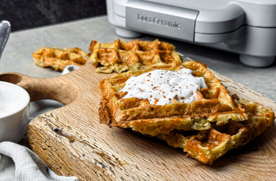 Rețetă Waffles din cartofi cu mozzarela la Aparat de Gofre Duraceramic Breville by Daniel Breda