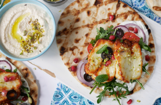 Rețetă lipie cu brânza halloumi la airfryer Breville