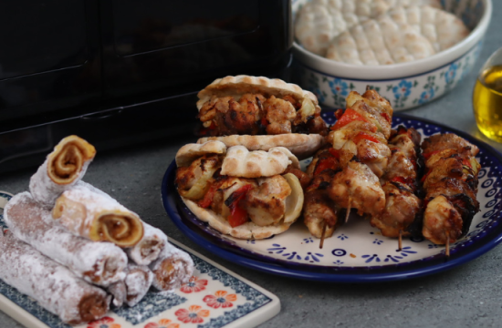 Rețetă frigărui de pui la airfryer Breville Halo Flexi by Teo's Kitchen