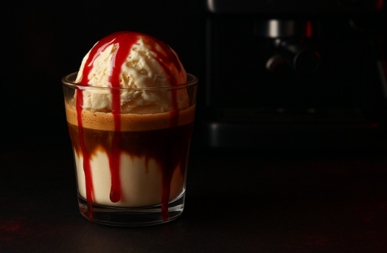 Rețetă de Halloween bloody affogato la Barista Slimline