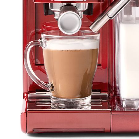 BREVILLE Prima Latte III VCF147X Rouge mousse de lait automatique