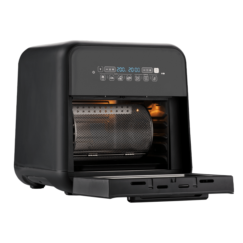 Airfryer, friteuză cu aer cald și rotisor, fără ulei, 10L