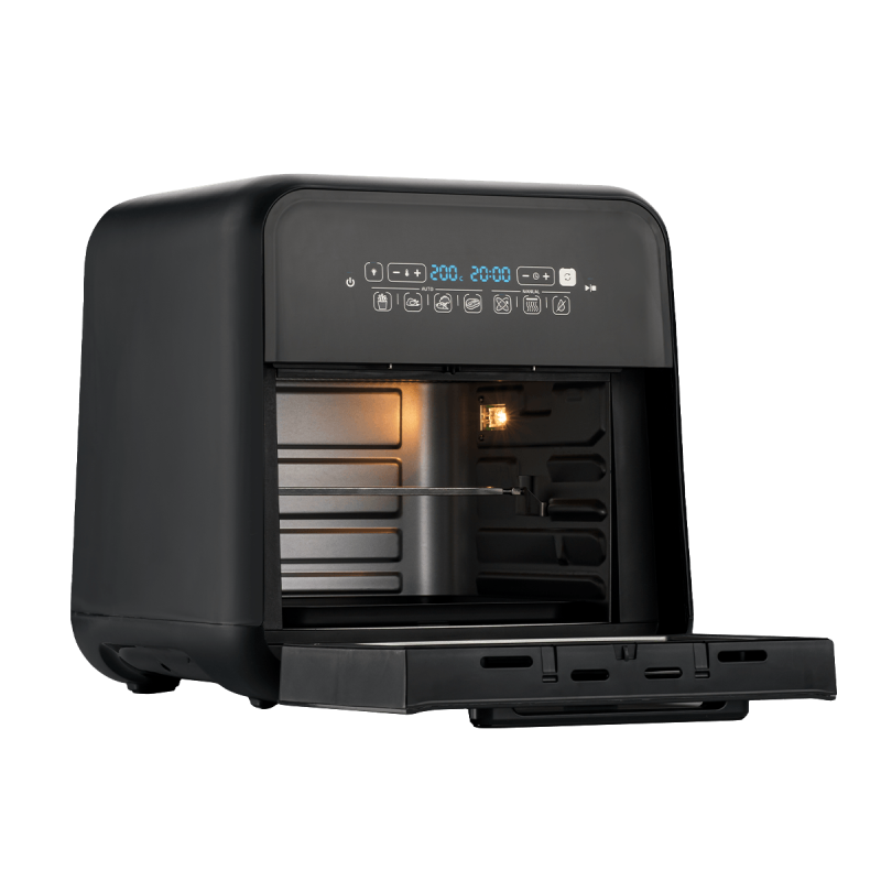Airfryer, friteuză cu aer cald și rotisor, fără ulei, 10L