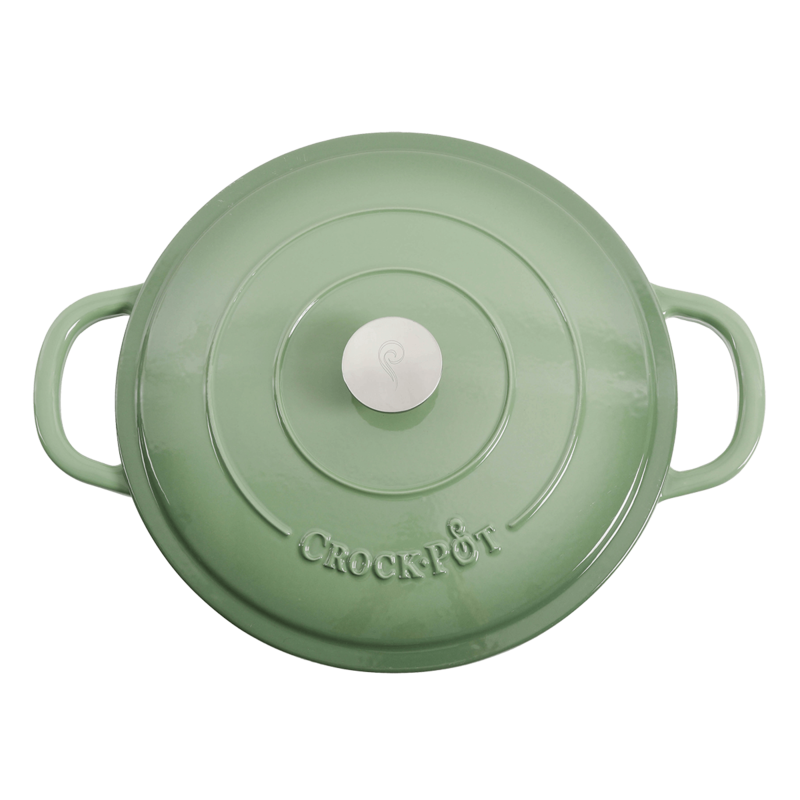 Vas de fontă emailată, 6.6L, rotund înalt, verde fistic
