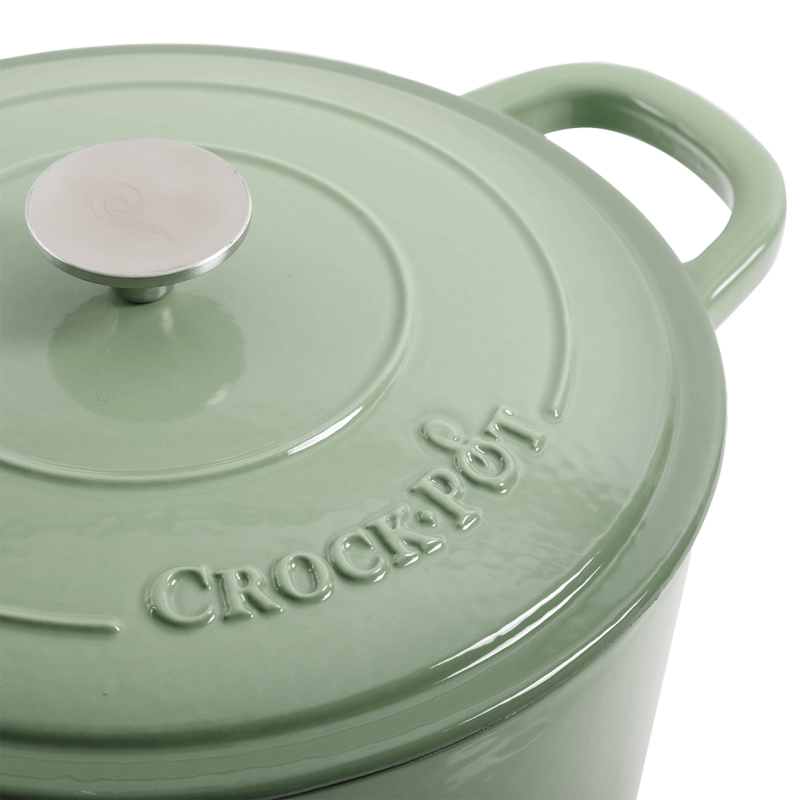 Vas de fontă emailată, 6.6L, rotund înalt, verde fistic